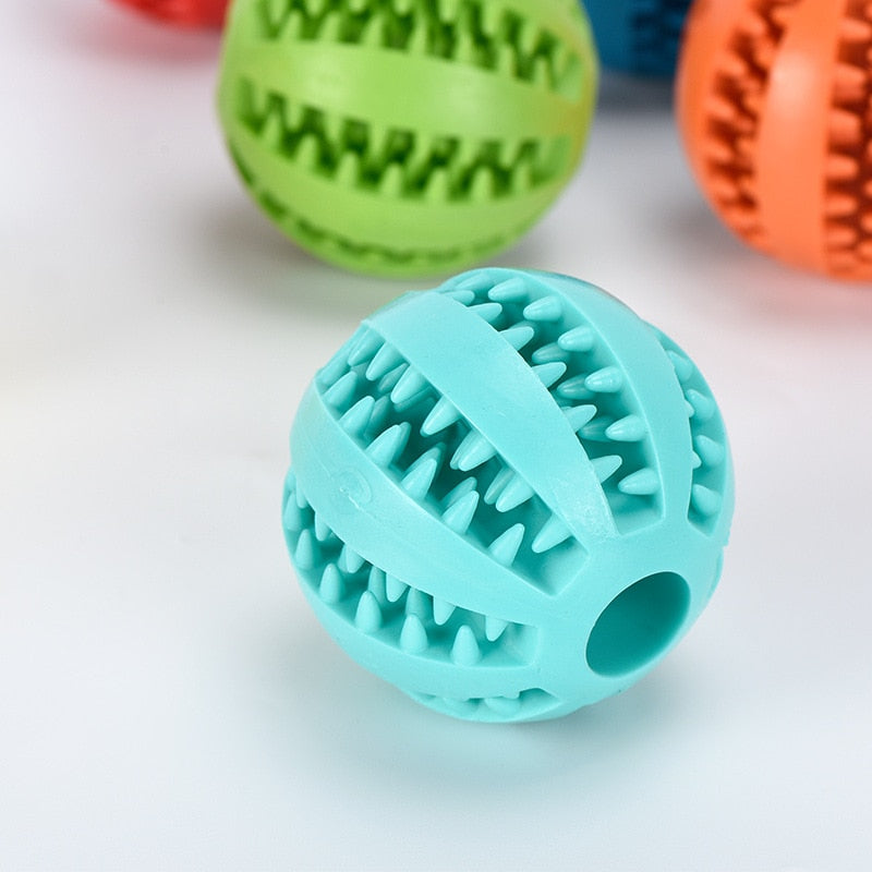 Hundtuggleksaker för tandrengöring - Extra tålig interaktiv elastisk boll för husdjur - Tillbehör för husdjur.