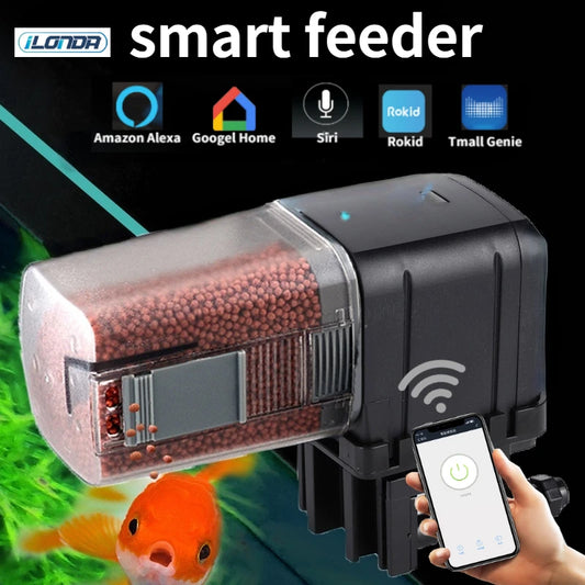 Automatisk Akvariefiskmatningsapparat med olika funktioner.